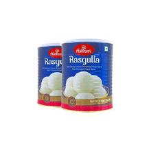 Haldiram's Rasgulla In Tin (12pcs) - (Bundle of 2 x 1Kg)