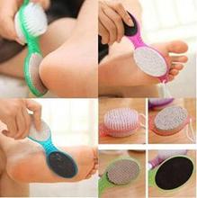Foot Nail Scrubber Emery File -4 In 1 Pedicure Brush Set - Cleanse Scrub Buff Foot Scrubber Nail Emery File (Color May Vary)