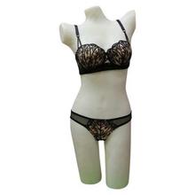 Black Net Embroidered Lingerie Set For Women