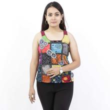Multicolored Sleeveless Tank Top For Women