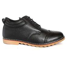 Black Lace Up Casual Shoes For Men-2104
