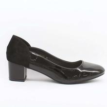 DMK 069289 Double Textured Ballerina Heels - Black