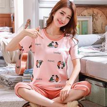 Korean leisure home service _ pajamas cotton short-sleeved