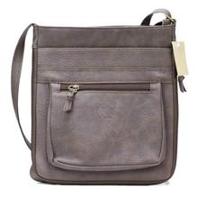 Coffee Brown Synthetic Leather Sling Bag
