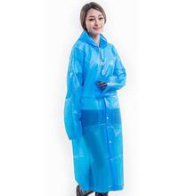 Portable EVA Raincoat Fashion Hooded Clear Thicken Rain Coat