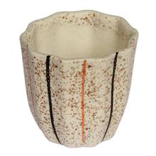 Cream 3.5" Bird Printed Ceramic Flower Pot