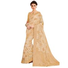 Stylee Lifestyle Cream Banarsi Silk Jacqaurd Saree (1400)