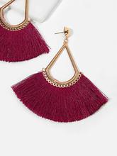 Fan Tassel Drop Earrings 1pair