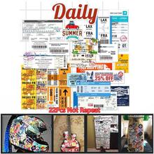 Multicolored 22 Pieces Travelling Ticket Decoration Stickers