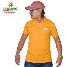 Virjeans Yellow  Polo Neck T-shirt for Men (VJC 690)