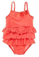 BEAUTI- Baby Girls One Piece Swimwear Ruffle Swimsuit Striped Swimming Cosutme