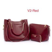 Red 3-In-1 Combo Women Handbag