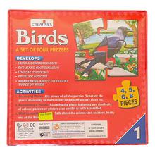 Creative Educational Aids Birds 1(A Set Of Four Puzzles) - Red