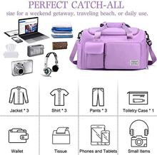 Women's and Men's Nylon Sports, Gym, Travel Duffel Bag  with Dry Wet Pocket and Shoes Compartment