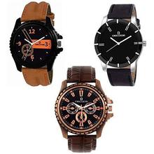 Decode Analogue Black Dial Boy's & Men's Combo Of 3 Watch (Combo Of