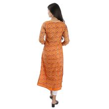 Dark Orange Double Layer Long Kurti