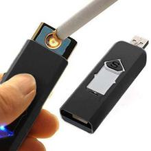 USB Smart Electronic Chargeable Cigarette Lighter - Black