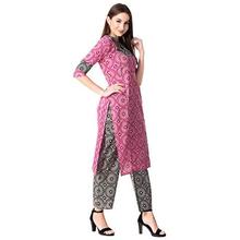 KHUSHAL K Women's Cotton Printed Kurta with Palazzo Set