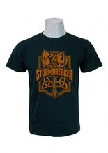 Wosa -Stromebreaker Black Print Half Sleeve Tshirt for Men