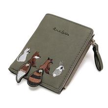 Fashion Women's Wallet Lovely Cartoon Animals Short