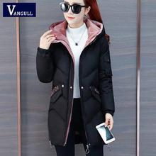 Vangull 2019 Women Winter Hooded Warm Coat Plus Size Green