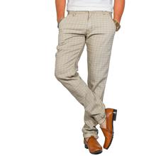 Virjeans Stretchable Cotton Check Chinos Pant for Men (VJC 712) Brown