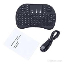 Backlit Mini Wireless Keyboard Touchpad - Black