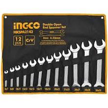 Ingco 12 Pcs Double Open End Spanner Set HKSPA2142