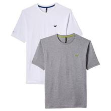 Wildcraft Ess Pack of 2 T-Shirt For Men- White/Grey