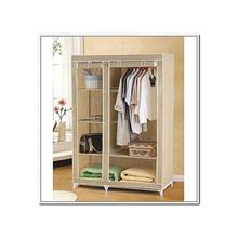 Portable Wardrobe Storage Clothes Closet With Shelves (Color Vary)