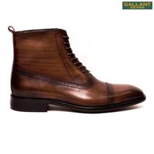 Gallant Gears Coffee Leather Lace up Boots for Men (H31-1)