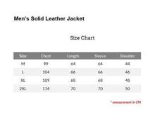 Black Zipped Leather Biker Jacket For Men