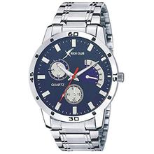 Rich Club Analogue Silver Blue Dial Men's Watches (Set Of 2)