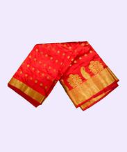 Kapadaa: Function Wear Red Saree With Attractive Designs