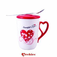 Archies Celebrating Love Ceramic Mug with Stirring Spoon 200ml