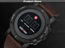 KADEMAN Sport Men Digital Watch Waterproof Army Wristwatches Luxury Men Leather Watches Relogio Masculino