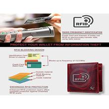 WILDBUFF Wine Red RFID Protected Men's Leather Wallet