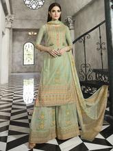 Stylee Lifestyle Green Cotton Printed Dress Material-2093