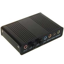 External 5.1 Channel USB 2.0 Sound Card Optical Audio Adapter - Black