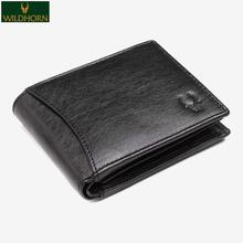 WildHorn Nepal Men's RFID Protected Leather Wallet (Pitch Black) WH 1173