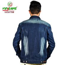 Virjeans Denim (Jeans) Non-Stretchable Jacket For Men Dark Blue-(VJC 677)