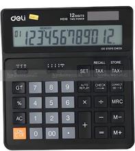 Deli 12 Digit Desktop Calculator-Black 1589P