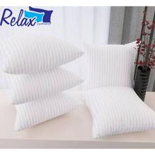 Relax Fiber White Stripe Fiber Cushion (Set of Five) -16x16