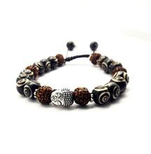 Unisex Rudrakasha Seed Wrist Mala%2F Bracelet