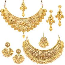 Sukkhi Glamorous LCT Gold Plated Wedding Jewellery Pearl