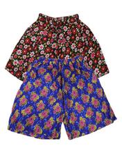 Pack Of 2 Multicolored Cotton Printed Shorts For Women- Blue/Pink