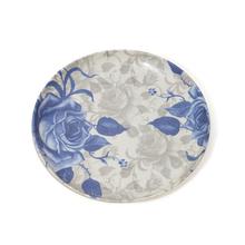 FLOWERWARE 10 Inch White Printed Melamine Plate