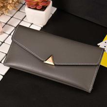 Thin Pu Leather Clutch  Envelope Wallet Long Card Cash Holder Purse