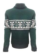 Green Knitted Woolen High Neck For Men