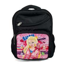 3D Printed Barbie Kids School Bag (Black)